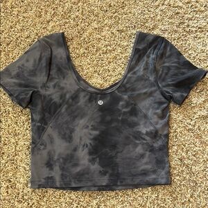 lululemon athletica Black Tie-Dye Women's Top
